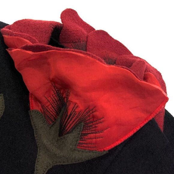 COVELO Boiled Wool & Silk Poppy Sweater Jacket (Sz M) - Picture 4 of 11